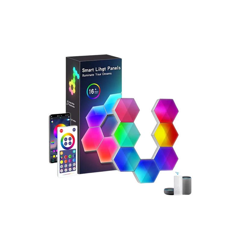 RGB Lâmpada de Parede Hexagonal Inteligente - BR Metaverso