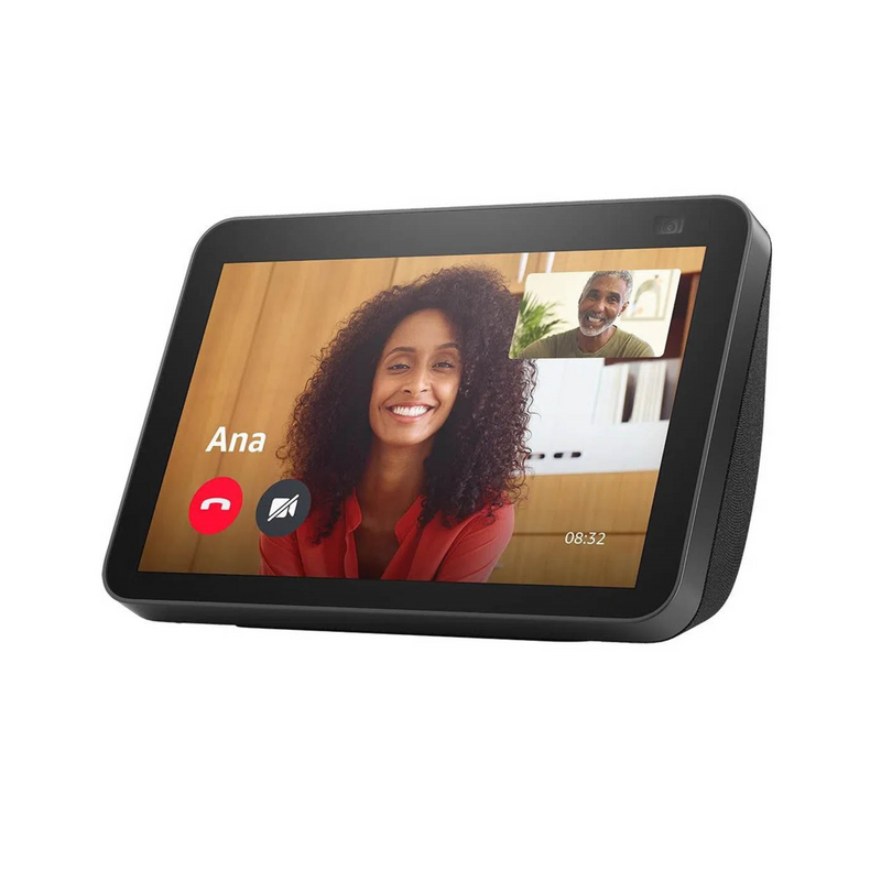 Amazon Echo Show 8 com Alexa - Tela Inteligente de 8" Charcoal (2 Geração) - BR Metaverso