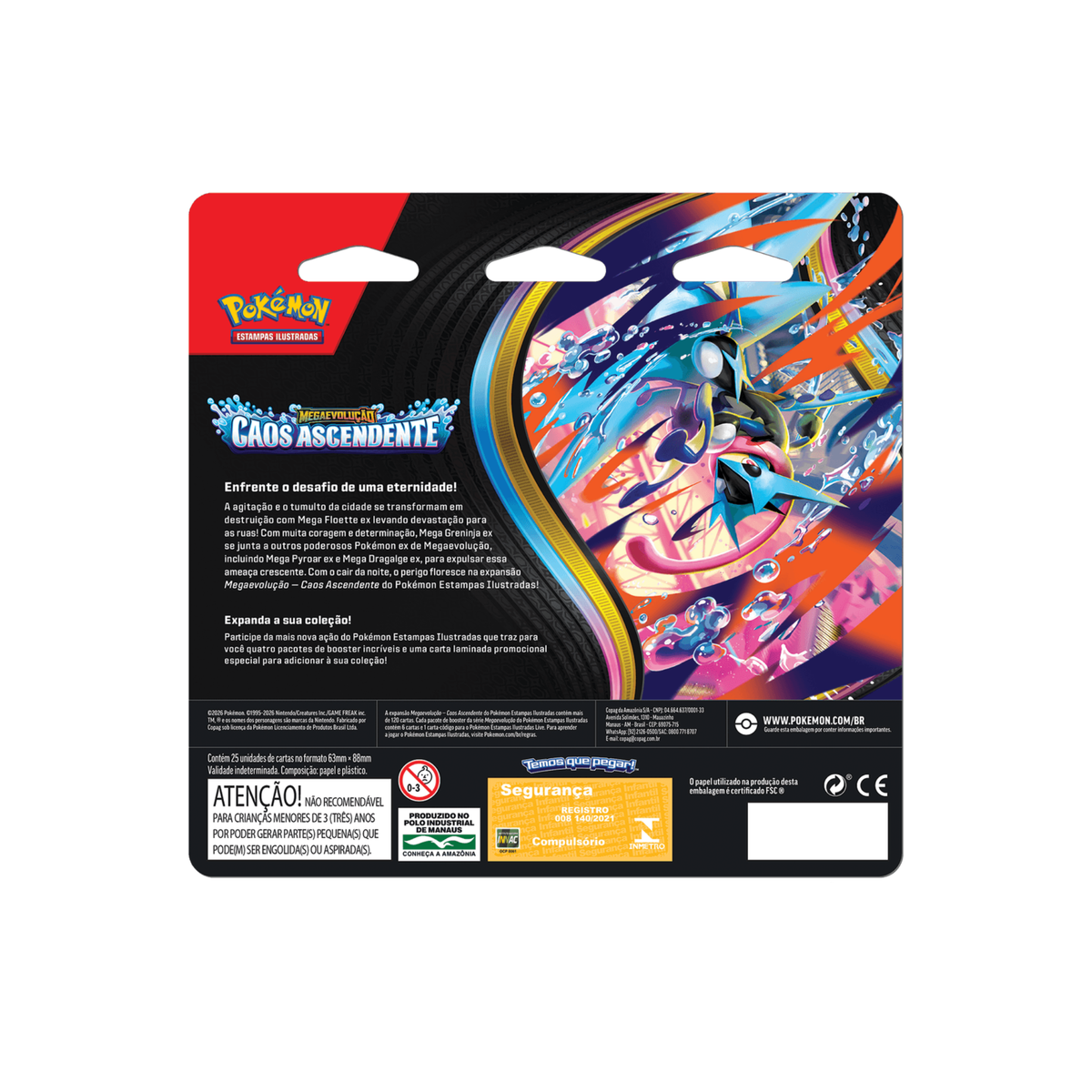 Blister Quadrúplo Pokémon ME04 Caos Ascendente BR | BR Metaverso