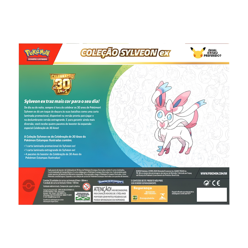 Box Pokémon Celebração de 30 Anos Ex Sylveon (BR) | BR Metaverso