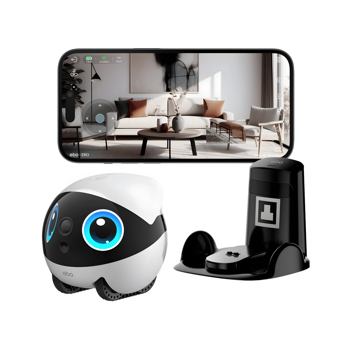 Enabot EBO Air 2 Plus | Robô com Câmera 3K e Patrulha Inteligente