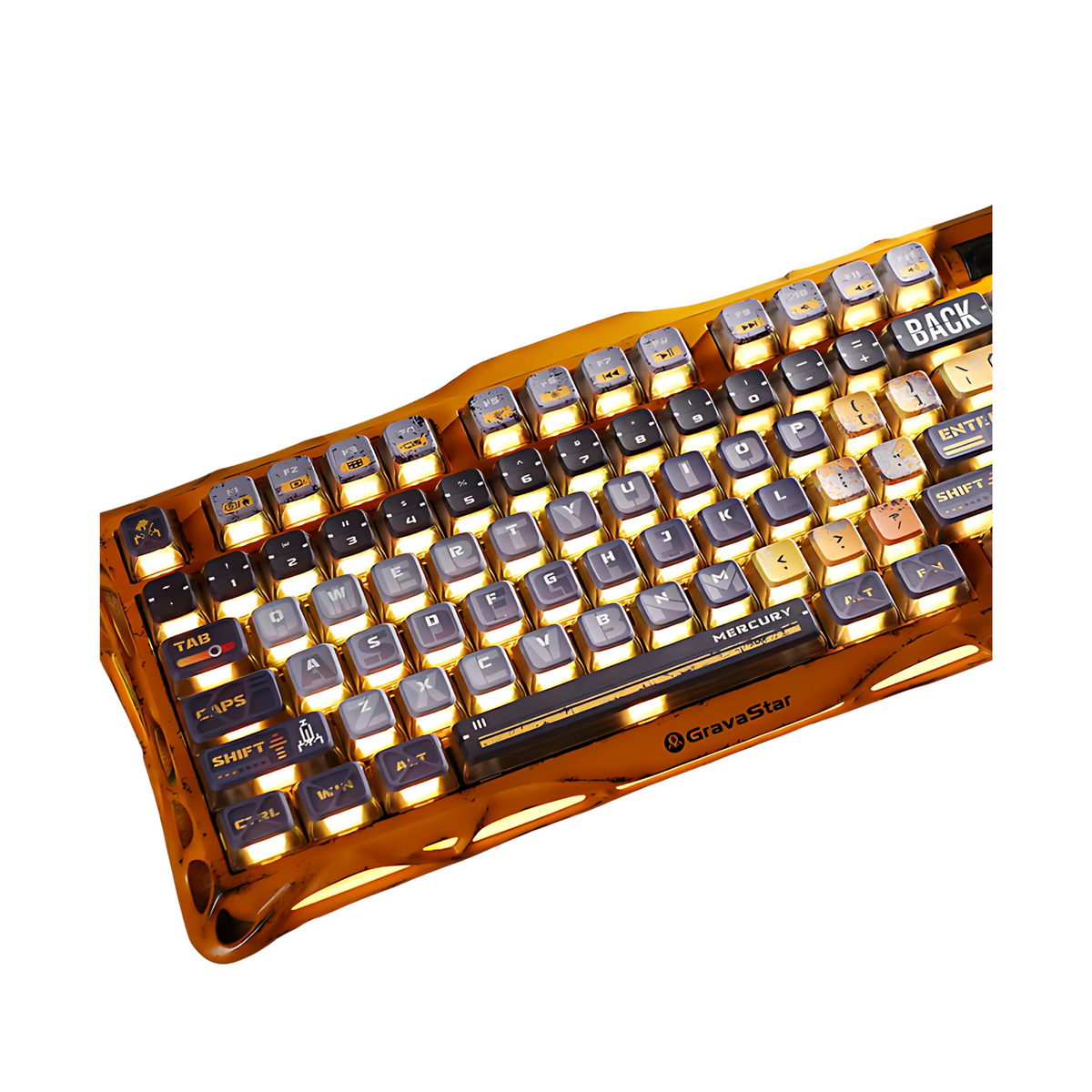 Mercury K1 Pro Battle-Worn Yellow – Teclado Gamer 75% Wireless RGB