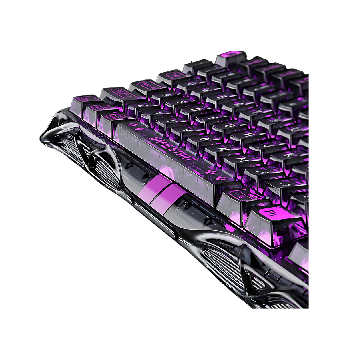 Teclado Gamer Mercury V75 Lite Transparent Black com Switch