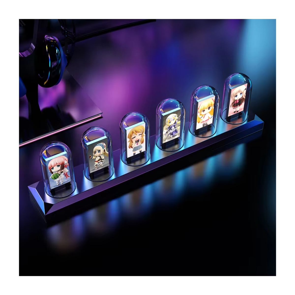 ニキシー管時計 IPSTUBE 虹光 / Gixie Clock/NEXTUBE Nixie Tubo Relógio Interativo Ipstube RGB | Design Retrô e