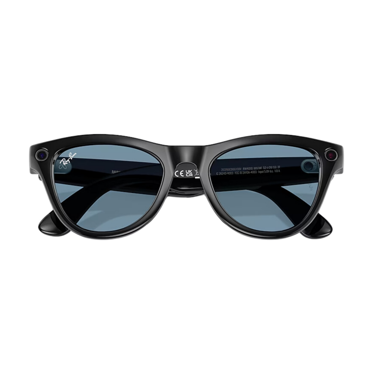 Ray-Ban ꟾ Meta Skyler Shiny Black Clear/Cerulean Blue Transitions