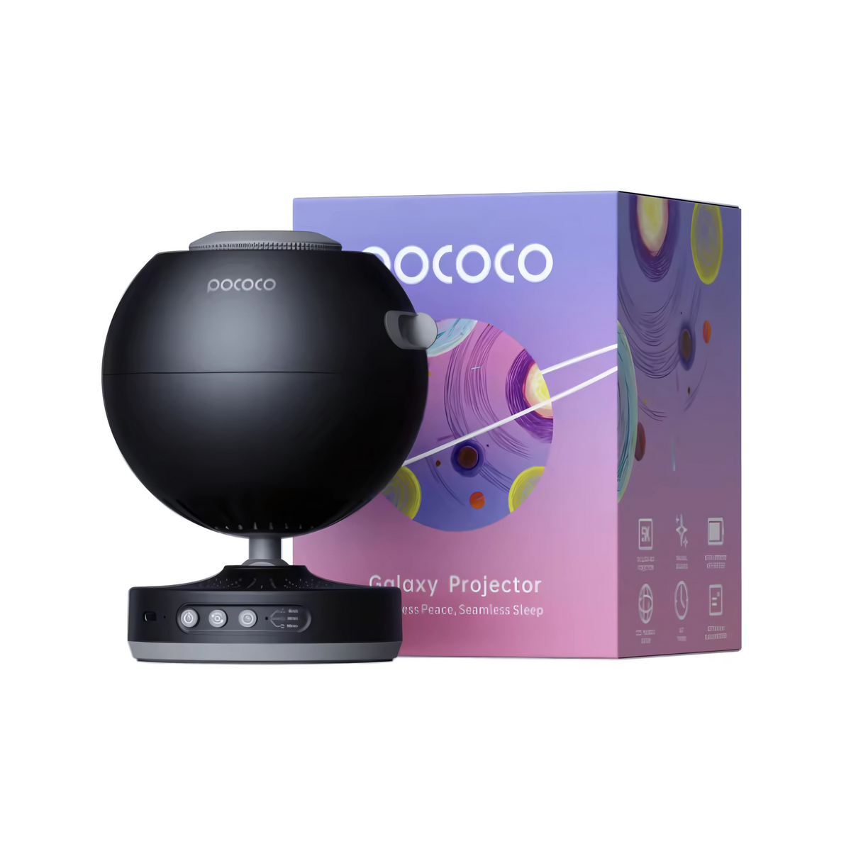 POCOCO Galaxy Light – Projetor de Galáxia com Bateria, Luz Suave e