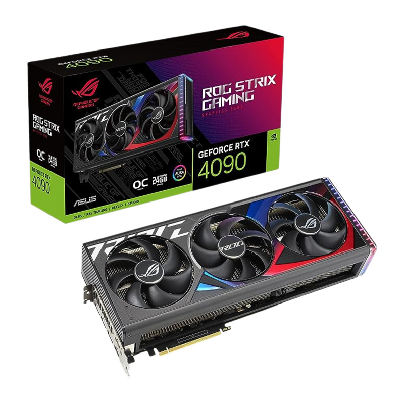 Placa de Vídeo Asus Rog Strix Gaming 24GB Geforce RTX 4090 GDDR6X - RGB - BR Metaverso