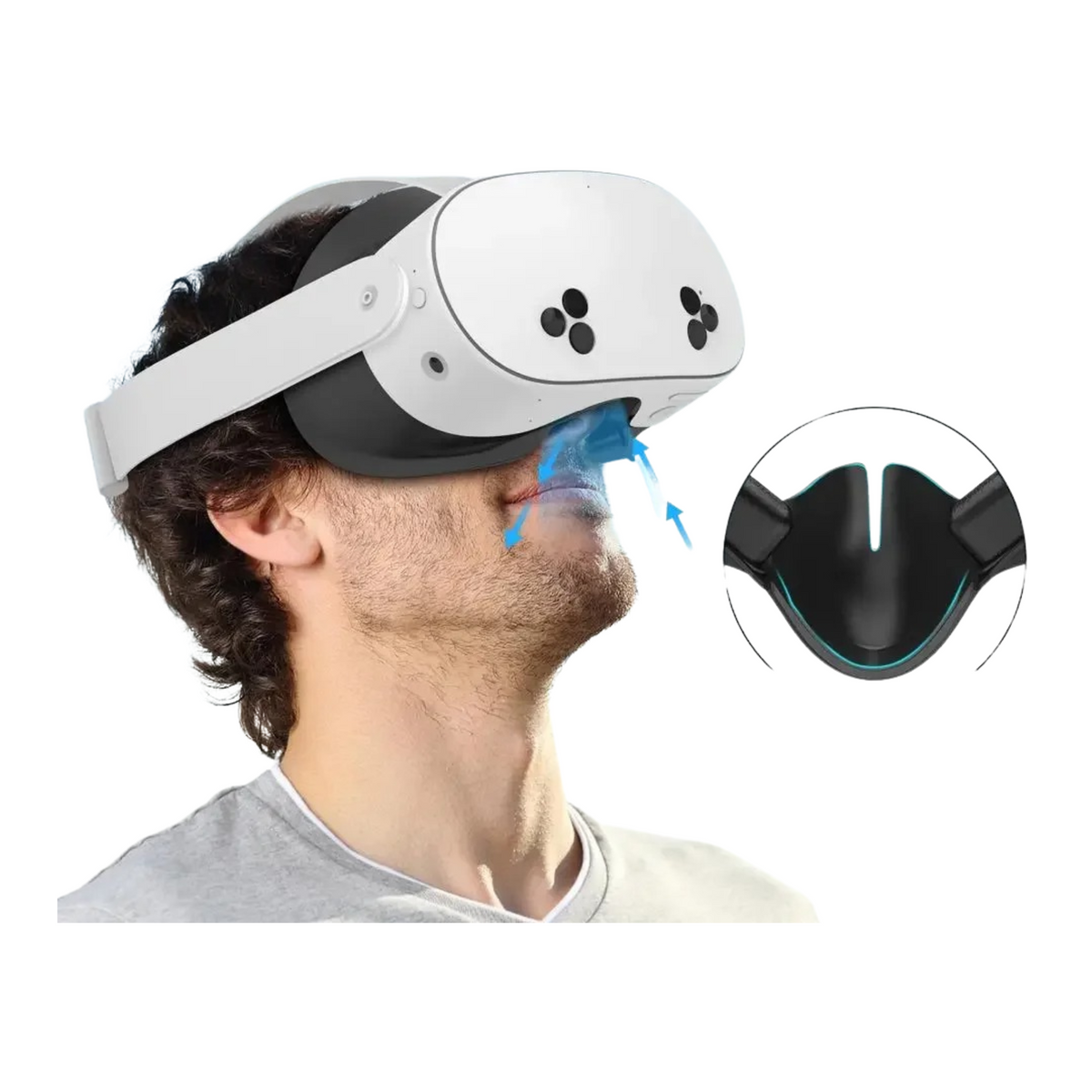 Interface Facial Quest 3S Premium 3 em 1: Conforto e