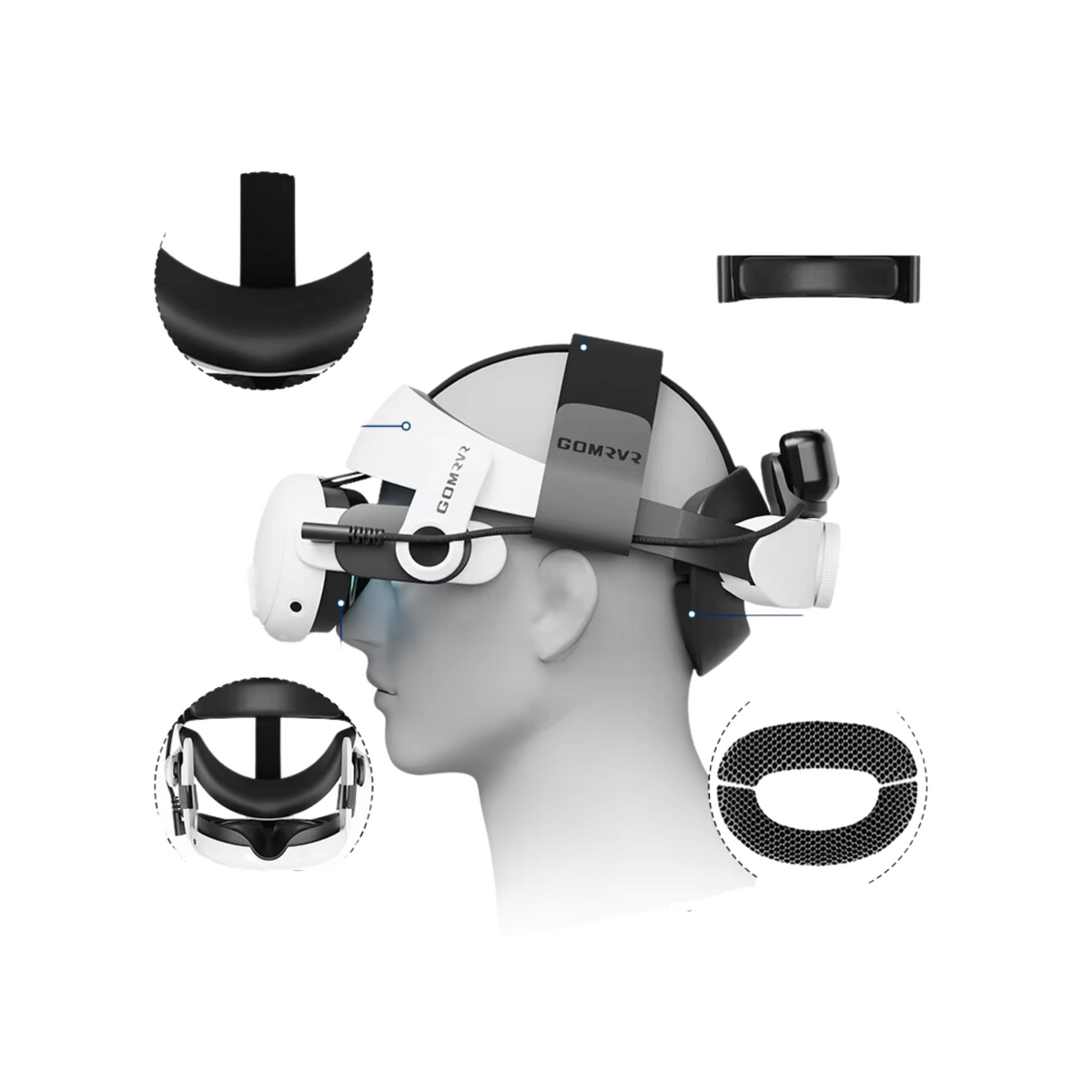 Elite Strap 10.000mAh GOMRVR S3 Quest 3 / Quest 3S | BR Metaverso